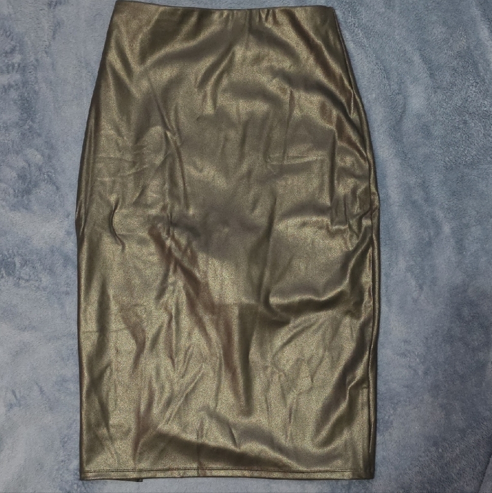 Popilish Black Pleather Pencil Skirt - Women's